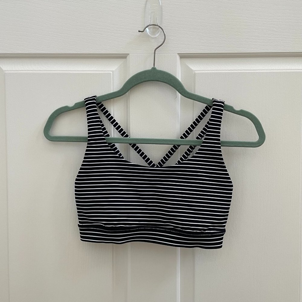 Lululemon Energy Bra - Mod Stripe Black White
